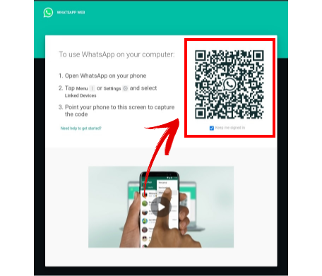 WhatsApp Web scan qr code