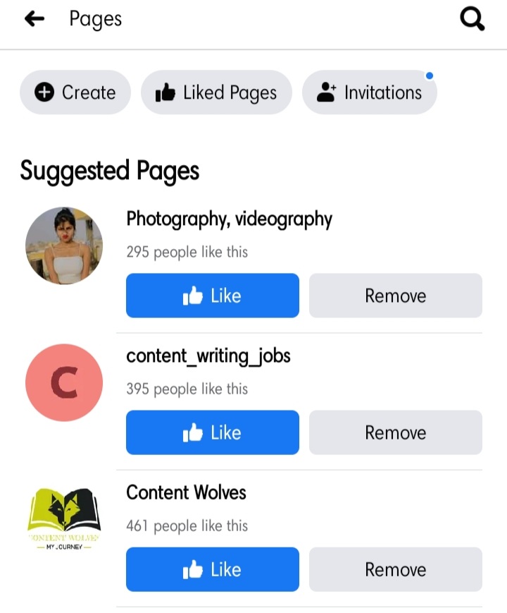 Pages का Option