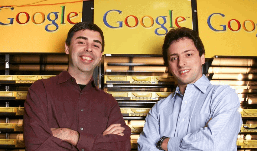 larry-page-and-sergey-brin -Google का आविष्कार कब और किसने किया